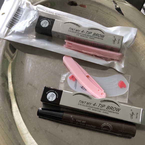 2 Sets #2 Waterproof Long-lasting Eyebrow Pencil Micro Fork Tip Brow Pen 3D - Picture 3 of 8